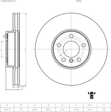 BOSCH 0 986 AB5 903 - Kočioni disk www.molydon.hr