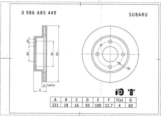 BOSCH 0 986 AB5 449 - Kočioni disk www.molydon.hr