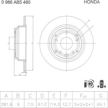 BOSCH 0 986 AB5 480 - Kočioni disk www.molydon.hr