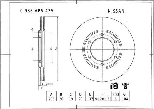 BOSCH 0 986 AB5 435 - Kočioni disk www.molydon.hr