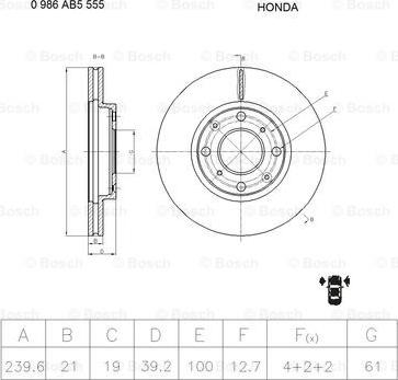 BOSCH 0 986 AB5 555 - Kočioni disk www.molydon.hr