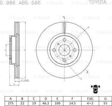 BOSCH 0 986 AB5 566 - Kočioni disk www.molydon.hr