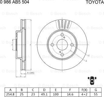 BOSCH 0 986 AB5 504 - Kočioni disk www.molydon.hr