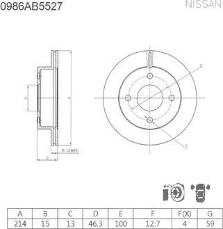 BOSCH 0 986 AB5 527 - Kočioni disk www.molydon.hr