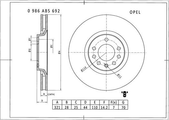 BOSCH 0 986 AB5 692 - Kočioni disk www.molydon.hr