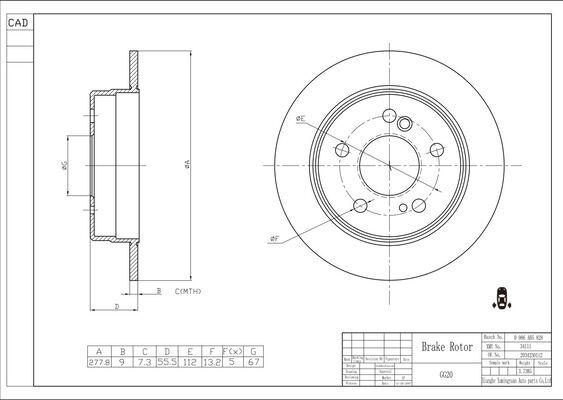 BOSCH 0 986 AB5 828 - Kočioni disk www.molydon.hr