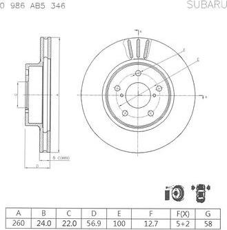 BOSCH 0 986 AB5 346 - Kočioni disk www.molydon.hr