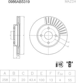 BOSCH 0 986 AB5 319 - Kočioni disk www.molydon.hr