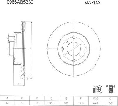 BOSCH 0 986 AB5 332 - Kočioni disk www.molydon.hr