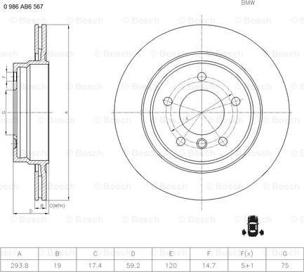 BOSCH 0 986 AB6 567 - Kočioni disk www.molydon.hr