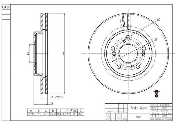 BOSCH 0 986 AB6 650 - Kočioni disk www.molydon.hr