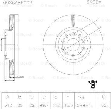 BOSCH 0 986 AB6 003 - Kočioni disk www.molydon.hr