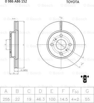 BOSCH 0 986 AB6 152 - Kočioni disk www.molydon.hr