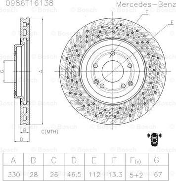 BOSCH 0 986 AB6 138 - Kočioni disk www.molydon.hr