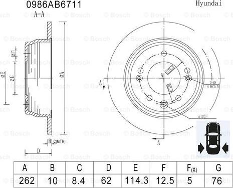 BOSCH 0 986 AB6 711 - Kočioni disk www.molydon.hr