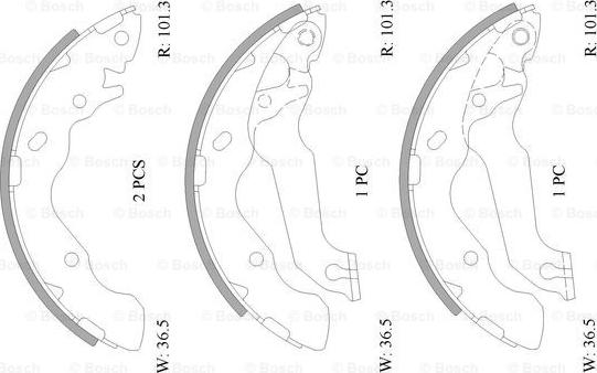 BOSCH 0 986 AB0 887 - Komplet kočnica, bubanj kočnice www.molydon.hr