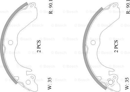 BOSCH 0 986 AB0 837 - Komplet kočnica, bubanj kočnice www.molydon.hr