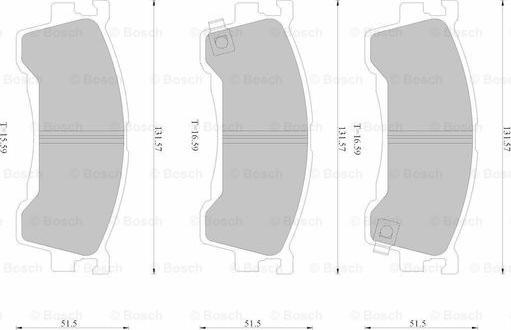 BOSCH 0 986 AB1 098 - Komplet Pločica, disk-kočnica www.molydon.hr