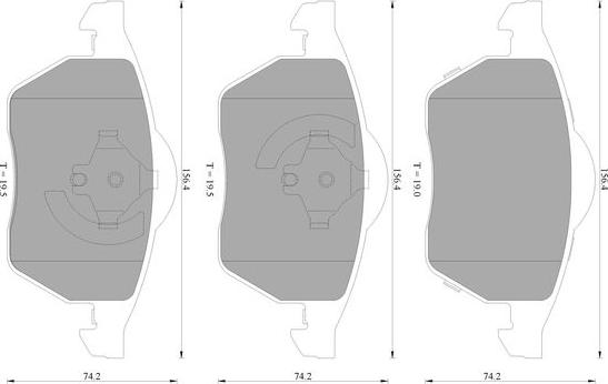 BOSCH 0 986 AB1 147 - Komplet Pločica, disk-kočnica www.molydon.hr