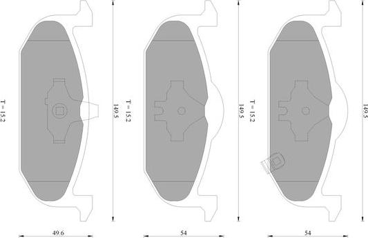 BOSCH 0 986 AB1 177 - Komplet Pločica, disk-kočnica www.molydon.hr