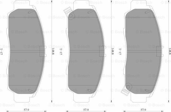 BOSCH 0 986 AB3 500 - Komplet Pločica, disk-kočnica www.molydon.hr