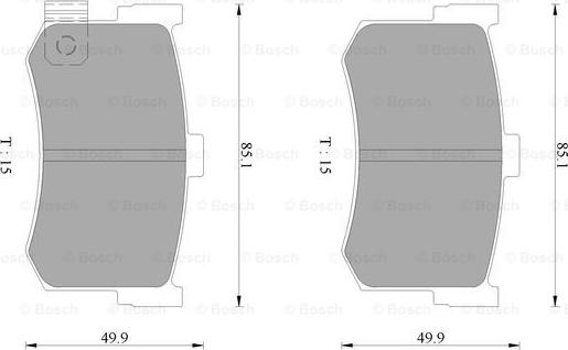 BOSCH 0 986 AB3 065 - Komplet Pločica, disk-kočnica www.molydon.hr