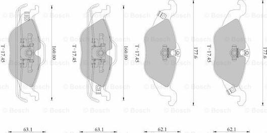 BOSCH 0 986 AB2 517 - Komplet Pločica, disk-kočnica www.molydon.hr