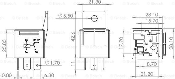 BOSCH 0 986 AH0 250 - Relej, glavna struja www.molydon.hr