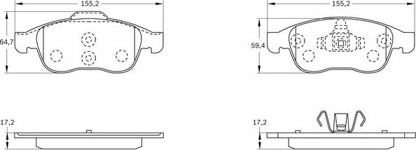 BOSCH 0 986 BB0 981 - Komplet Pločica, disk-kočnica www.molydon.hr