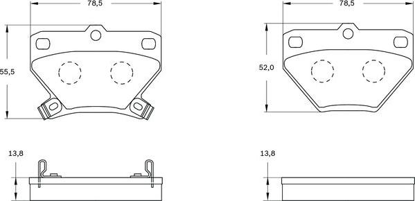 BOSCH 0 986 BB0 550 - Komplet Pločica, disk-kočnica www.molydon.hr