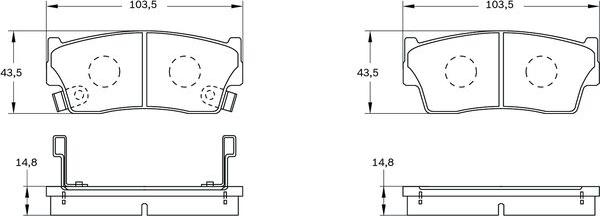 BOSCH 0 986 BB0 089 - Komplet Pločica, disk-kočnica www.molydon.hr