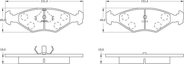 BOSCH 0 986 BB0 259 - Komplet Pločica, disk-kočnica www.molydon.hr