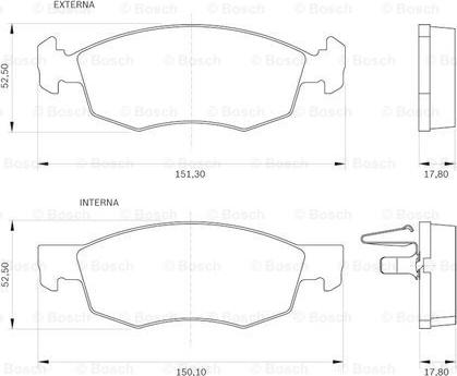 BOSCH 0 986 BB0 250 - Komplet Pločica, disk-kočnica www.molydon.hr