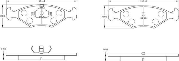 BOSCH 0 986 BB0 273 - Komplet Pločica, disk-kočnica www.molydon.hr