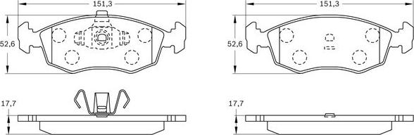 BOSCH 0 986 BB0 790 - Komplet Pločica, disk-kočnica www.molydon.hr