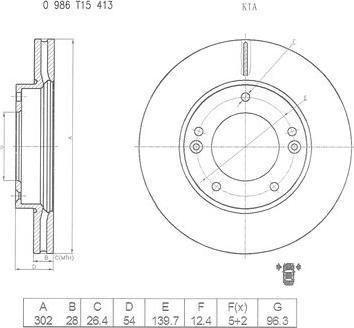 BOSCH 0 986 T15 413 - Kočioni disk www.molydon.hr