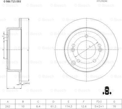 BOSCH 0 986 T15 093 - Kočioni disk www.molydon.hr