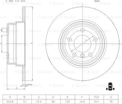 BOSCH 0 986 T15 054 - Kočioni disk www.molydon.hr