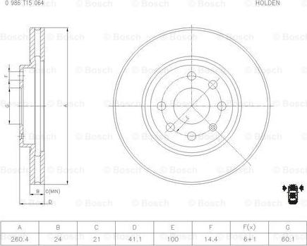 BOSCH 0 986 T15 064 - Kočioni disk www.molydon.hr