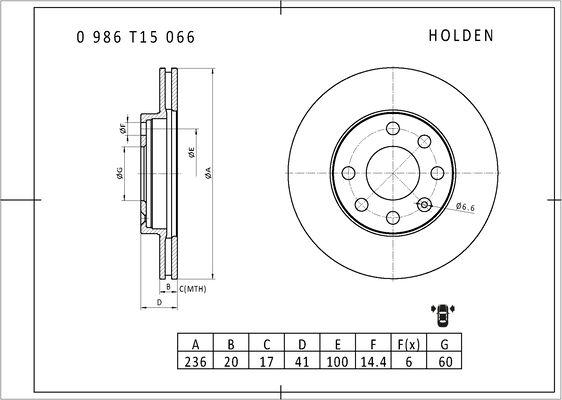 BOSCH 0 986 T15 066 - Kočioni disk www.molydon.hr