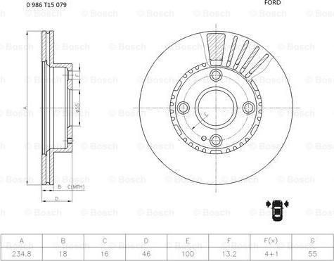 BOSCH 0 986 T15 079 - Kočioni disk www.molydon.hr