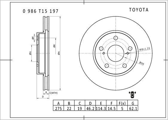 BOSCH 0 986 T15 197 - Kočioni disk www.molydon.hr