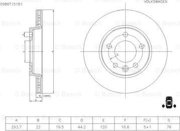 BOSCH 0 986 T15 181 - Kočioni disk www.molydon.hr