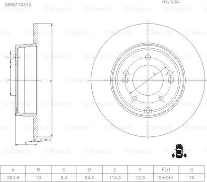 BOSCH 0 986 T15 312 - Kočioni disk www.molydon.hr