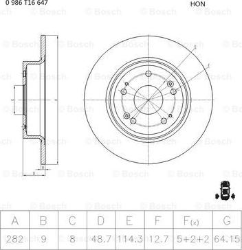 BOSCH 0 986 T16 647 - Kočioni disk www.molydon.hr