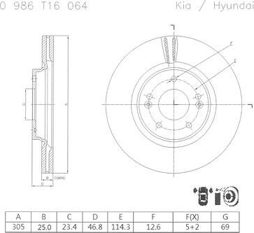 BOSCH 0 986 T16 064 - Kočioni disk www.molydon.hr