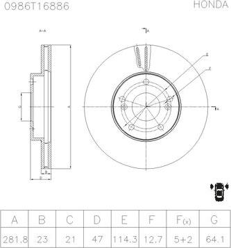 BOSCH 0 986 T16 886 - Kočioni disk www.molydon.hr