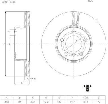 BOSCH 0 986 T16 756 - Kočioni disk www.molydon.hr