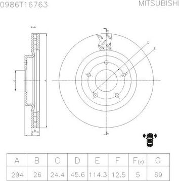 BOSCH 0 986 T16 763 - Kočioni disk www.molydon.hr