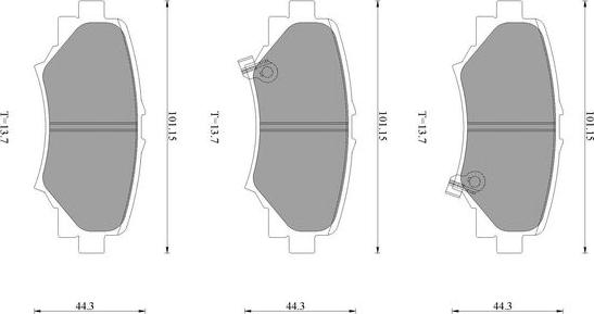 BOSCH 0 986 T11 030 - Komplet Pločica, disk-kočnica www.molydon.hr